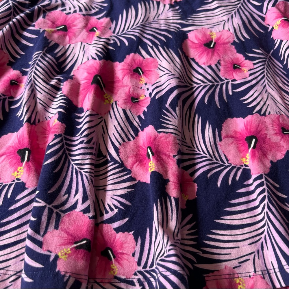 Women’s PINK Victoria's Secret Medium Blue Purple Floral Stretch Mini Skirt NWT - Picture 3 of 6